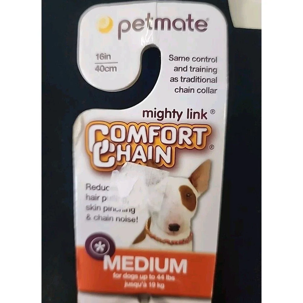 NWT Petmate Comfort Chain Training Collar Pink Medium 16in